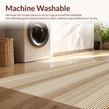 Ultra Soft Area Rug, Non Slip, Stain Resistant, Washable Area Rugs for Living Room, Bedroom, Luxe Soft Textured Ambiance(Beige)