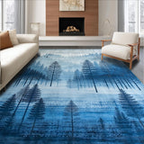 Contemporary Blue Swirls(Blue)