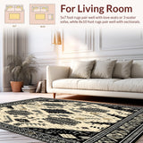 Ultra Soft Area Rug, Non Slip, Stain Resistant, Washable Area Rugs for Living Room, Bedroom, Boho Stylish Abstract Animal Print(Beige)