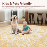 Ultra Soft Area Rug, Non Slip, Stain Resistant, Washable Area Rugs for Living Room, Bedroom, Beige Chenille Area Absorbent(Beige)