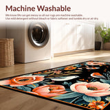 Ultra Soft Area Rug, Non Slip, Stain Resistant, Washable Area Rugs for Living Room, Bedroom, Artistic Vivid Animal Print(Black)
