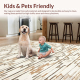 Ultra Soft Area Rug, Non Slip, Stain Resistant, Washable Area Rugs for Living Room, Bedroom, Luxurious Earthy Woven Look(Beige)