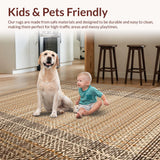 Artistic Abstract Waffle Motif(Beige)