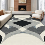 Contemporary Black and White Geometric Texture(Gray)