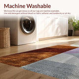 Ultra Soft Area Rug, Non Slip, Stain Resistant, Washable Area Rugs for Living Room, Bedroom, Abstract Earth Tone Living Room Washable Rug(Brown)