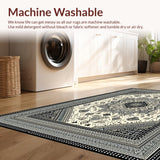Ultra Soft Area Rug, Non Slip, Stain Resistant, Washable Area Rugs for Living Room, Bedroom, Vibrant Natural Tones with Elegance(Gray)
