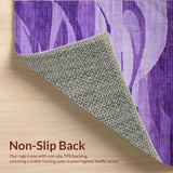 Ultra Soft Area Rug, Non Slip, Stain Resistant, Washable Area Rugs for Living Room, Bedroom, Elegant High-Pile Ombre Effect(Purple)