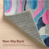 Ultra Soft Area Rug, Non Slip, Stain Resistant, Washable Area Rugs for Living Room, Bedroom, Eclectic Color Splash Design(Gray)