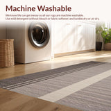 Ultra Soft Area Rug, Non Slip, Stain Resistant, Washable Area Rugs for Living Room, Bedroom, Rustic Symmetrical Graphic Aesthetic(Gray)