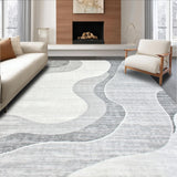 Ultra Soft Area Rug, Non Slip, Stain Resistant, Washable Area Rugs for Living Room, Bedroom, Sleek Minimalist Plush Cloud Effect(Gray)