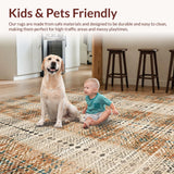 Ultra Soft Area Rug, Non Slip, Stain Resistant, Washable Area Rugs for Living Room, Bedroom, Vivid Textured Animal Print Style(Beige)