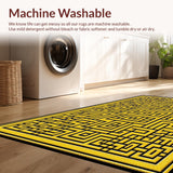 Ultra Soft Area Rug, Non Slip, Stain Resistant, Washable Area Rugs for Living Room, Bedroom, Black and Gold Entryway Non-Slip Modern Doormat(Gold)
