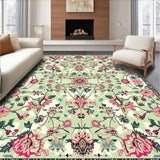 Elegant Light Green Textured Motif(Ivory)