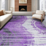 Ultra Soft Area Rug, Non Slip, Stain Resistant, Washable Area Rugs for Living Room, Bedroom, Contemporary Purple Swirl Aesthetic(Purple)