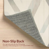 Ultra Soft Area Rug, Non Slip, Stain Resistant, Washable Area Rugs for Living Room, Bedroom, Contemporary Neutral Herringbone Pattern(Beige)