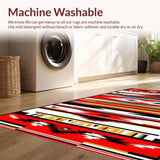 Luxurious Warm Tones Striped Fabric(Red)