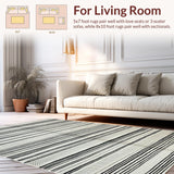Contemporary Striped Monochrome Aesthetic(Beige)