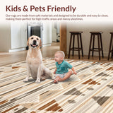 Ultra Soft Area Rug, Non Slip, Stain Resistant, Washable Area Rugs for Living Room, Bedroom, Elegant Beige Abstract Features(Beige)