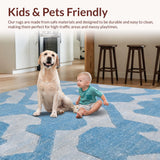 Ultra Soft Area Rug, Non Slip, Stain Resistant, Washable Area Rugs for Living Room, Bedroom, Graceful Bow Tie Rug Aesthetic Preppy Decor Cute Girly Bathroom Carpet(Blue)