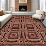 Ultra Soft Area Rug, Non Slip, Stain Resistant, Washable Area Rugs for Living Room, Bedroom, Whimsical Textured Jute Weave(Brown)