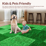 Ultra Soft Area Rug, Non Slip, Stain Resistant, Washable Area Rugs for Living Room, Bedroom, Cozy Green Shag Rug for Teen Bedroom(Green)