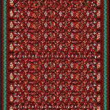 Ultra Soft Area Rug, Non Slip, Stain Resistant, Washable Area Rugs for Living Room, Bedroom, Playful Surrealist Floral Composition(Red)