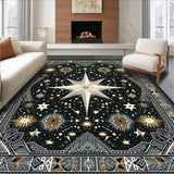 Ultra Soft Area Rug, Non Slip, Stain Resistant, Washable Area Rugs for Living Room, Bedroom, Trendy Dark Taupe Dreamscape(Black)
