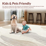 Ivory Dreamscape Area Modern Abstract Art for Home(Beige)