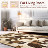 Ultra Soft Area Rug, Non Slip, Stain Resistant, Washable Area Rugs for Living Room, Bedroom, Cute Cozy Animal Inspired Design(Beige)