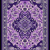 Ultra Soft Area Rug, Non Slip, Stain Resistant, Washable Area Rugs for Living Room, Bedroom, Vintage Blue and Purple Nursery Carpet(Purple)