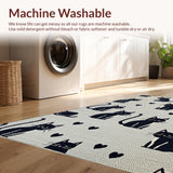 Ultra Soft Area Rug, Non Slip, Stain Resistant, Washable Area Rugs for Living Room, Bedroom, Vibrant Cartoonish Animal Accent(Gray)