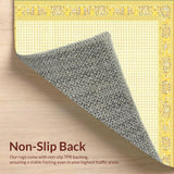 Ultra Soft Area Rug, Non Slip, Stain Resistant, Washable Area Rugs for Living Room, Bedroom, Beige Yellow for(Yellow)