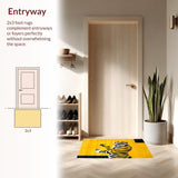 Ultra Soft Area Rug, Non Slip, Stain Resistant, Washable Area Rugs for Living Room, Bedroom, Yellow Black Tiger Area Rug for Boho Home Decor(Yellow)