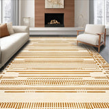 Ultra Soft Area Rug, Non Slip, Stain Resistant, Washable Area Rugs for Living Room, Bedroom, Rustic Vintage Diamond Pattern(Beige)