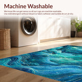 Ultra Soft Area Rug, Non Slip, Stain Resistant, Washable Area Rugs for Living Room, Bedroom, 3D Octopus Illusion Rug Runner Nautical Ocean Depths Graphic Printed Mat(Blue)