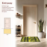 Ultra Soft Area Rug, Non Slip, Stain Resistant, Washable Area Rugs for Living Room, Bedroom, Rustic Warm Animal Print(Yellow)