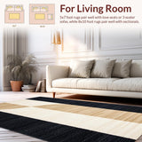 Playful Black Tan Abstract Composition(Beige)