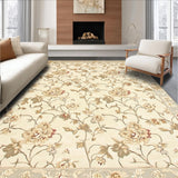 Artistic Area with Elegant Floral Motifs(Beige)