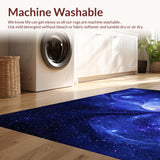 Ultra Soft Area Rug, Non Slip, Stain Resistant, Washable Area Rugs for Living Room, Bedroom, Dreamy Starry Sky Visualization(Blue)