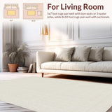 Stylish Modern Textured Oval(Beige)