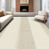 Ultra Soft Area Rug, Non Slip, Stain Resistant, Washable Area Rugs for Living Room, Bedroom, Elegant Reversible Natural Weave(Beige)