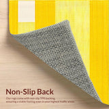 Ultra Soft Area Rug, Non Slip, Stain Resistant, Washable Area Rugs for Living Room, Bedroom, Radiant Plush Rustic Charm(Yellow)