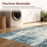 Ultra Soft Area Rug, Non Slip, Stain Resistant, Washable Area Rugs for Living Room, Bedroom, Farmhouse Boho Large Non Slip Indoor Floor Area(Beige)