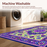 Ultra Soft Area Rug, Non Slip, Stain Resistant, Washable Area Rugs for Living Room, Bedroom, Artistic Psychedelic Patterned Elegance(Yellow)