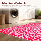Ultra Soft Area Rug, Non Slip, Stain Resistant, Washable Area Rugs for Living Room, Bedroom, Charming Animal Print Delight(Pink)