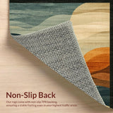 Ultra Soft Area Rug, Non Slip, Stain Resistant, Washable Area Rugs for Living Room, Bedroom, Surfboard Splash Rug Coastal Charm Entryway Carpet(Gray)