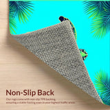 Fresh Tropical Vibes Floor Covering(Blue)