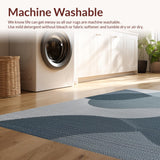 Ultra Soft Area Rug, Non Slip, Stain Resistant, Washable Area Rugs for Living Room, Bedroom, Neutral Abstract Living Room Low Pile Carpet(Gray)