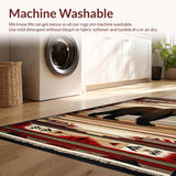 Ultra Soft Area Rug, Non Slip, Stain Resistant, Washable Area Rugs for Living Room, Bedroom, Chic Nature-Inspired Graphic(Brown)