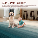 Earthy Ombre Beige Area Gradient Shaded(Blue)